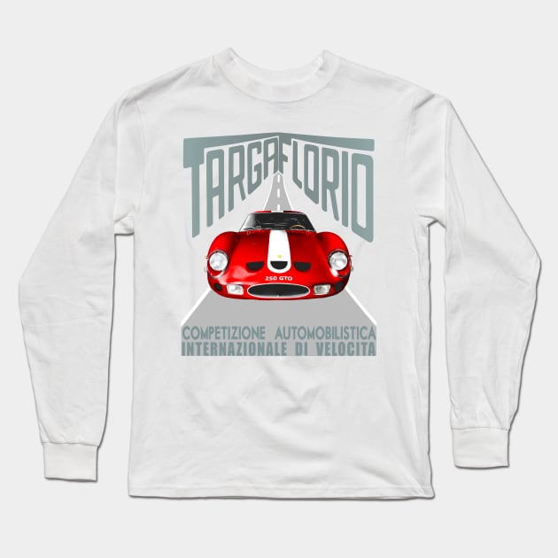 250 GTO Long Sleeve T-Shirt by retroracing